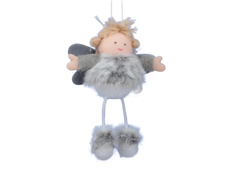 pb. 2 fabric angels/hanging grey 10,5cm