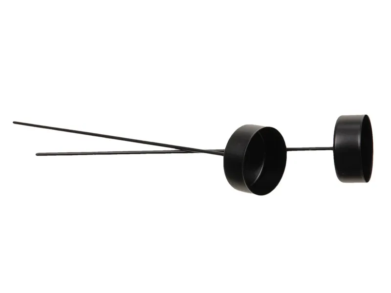 pb. 10 tealight cups/pick 20 cm black 42 mm