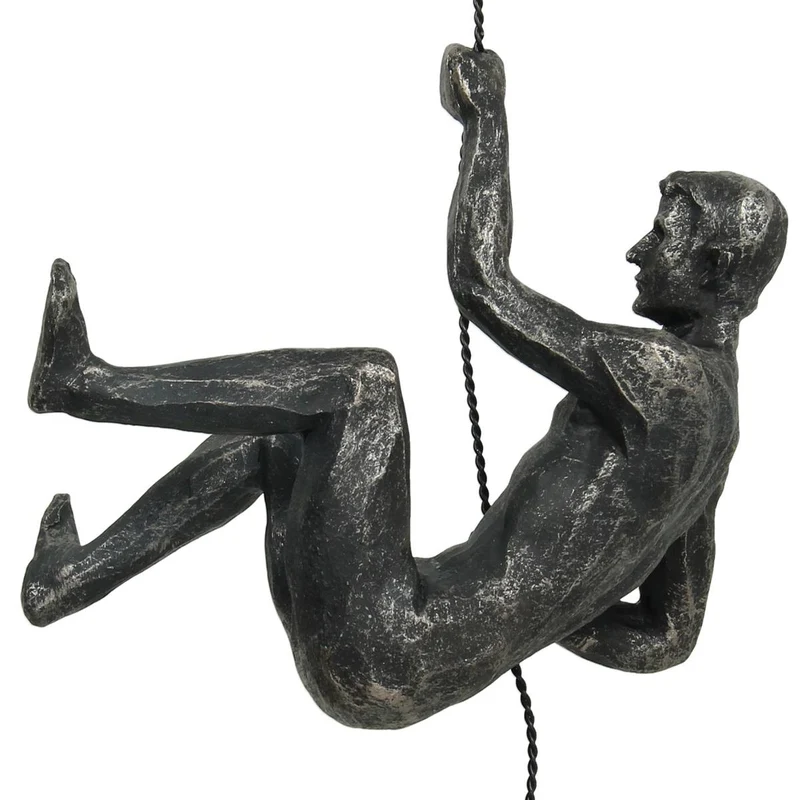 Ornament Figure Polyresin Black 14x9x19cm