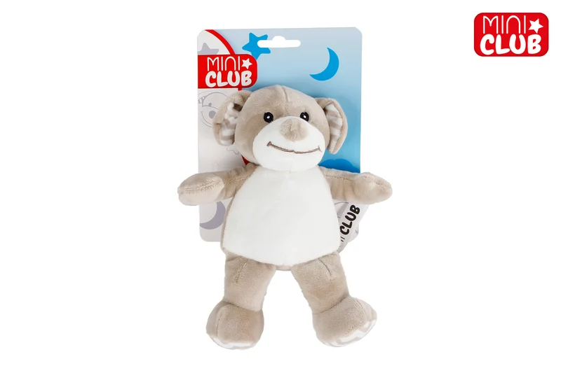 Mini Club hond met rammelaar pluche 20cm