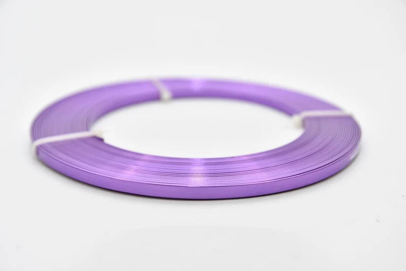 Aluminiumdraad plat lilac 10 meter