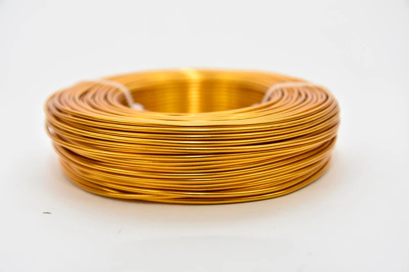 Aluminiumdraad goud geel 2mm 60mtr 500gr