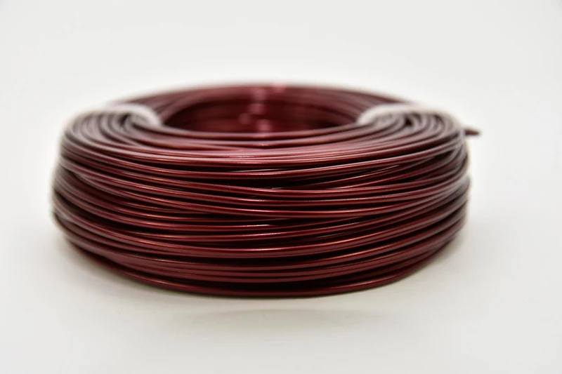 Aluminiumdraad bordeaux 2mm 60mtr 500gr