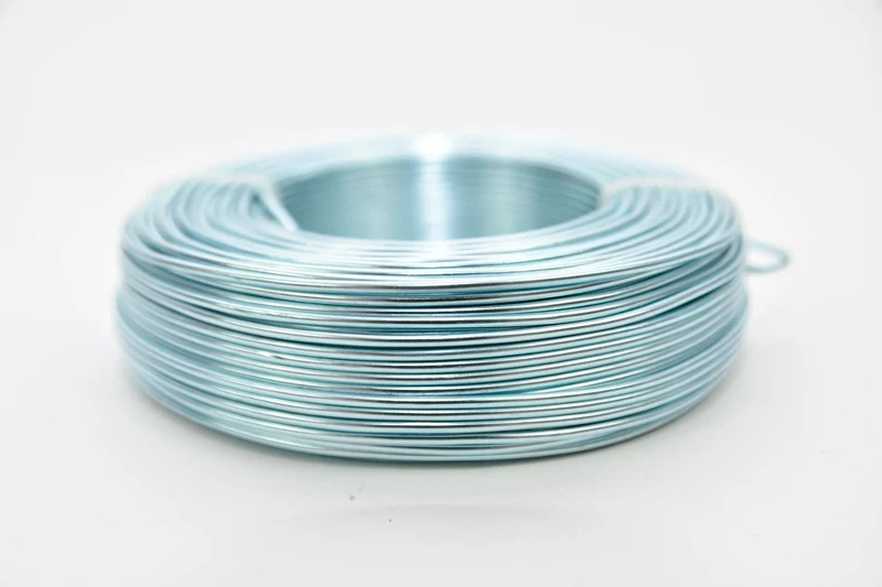 Aluminiumdraad ijsblauw 2mm 60mtr 500gr