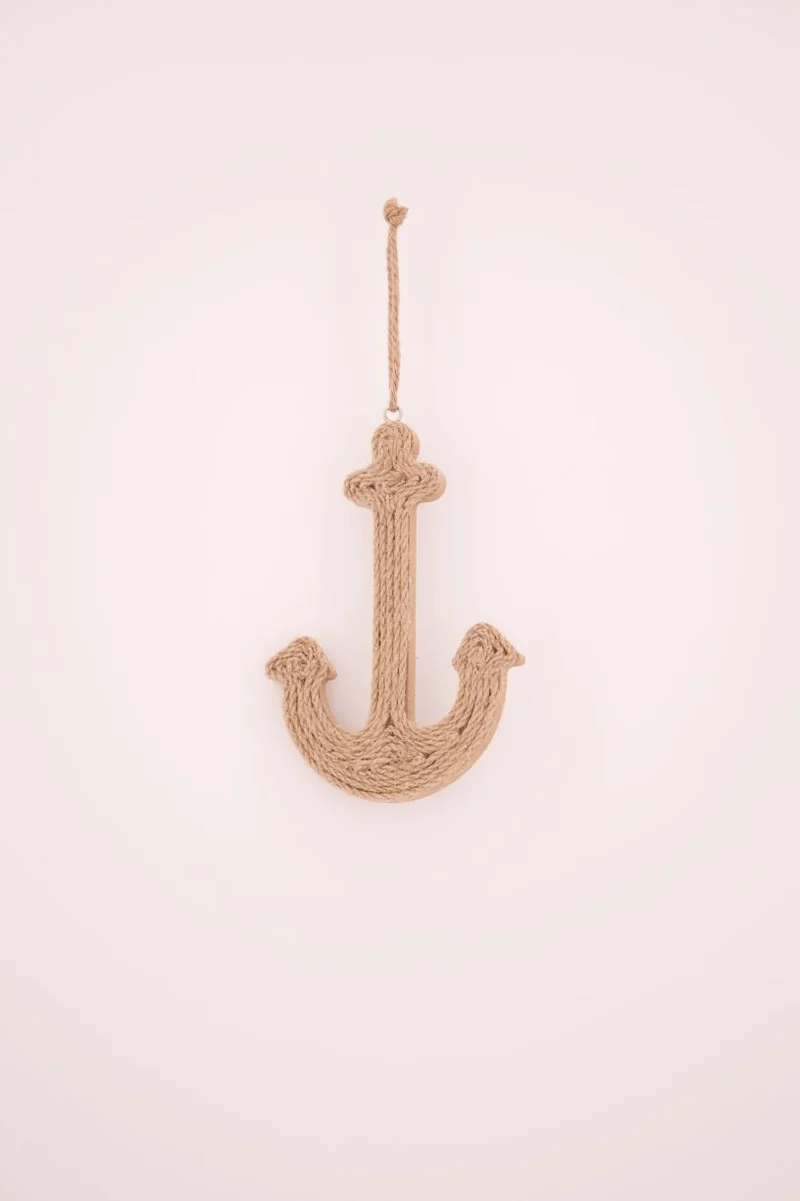 Hanger anchor jute 18x12.5x1.3cm Natural