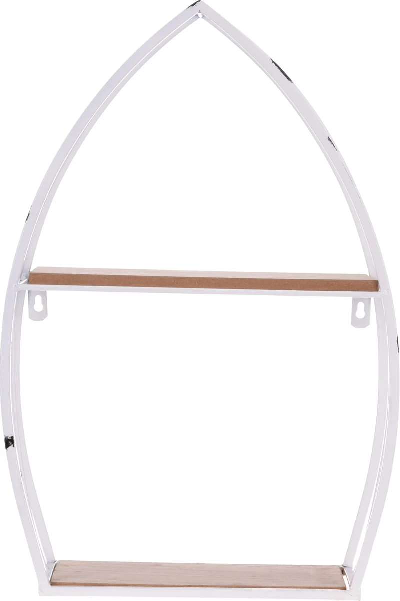 DISPLAYREK METAAL WIT BOOTVORM 32x48x12CM