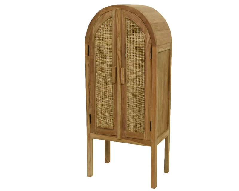 Cabinet teakwood indoor natural 50x33x118cm