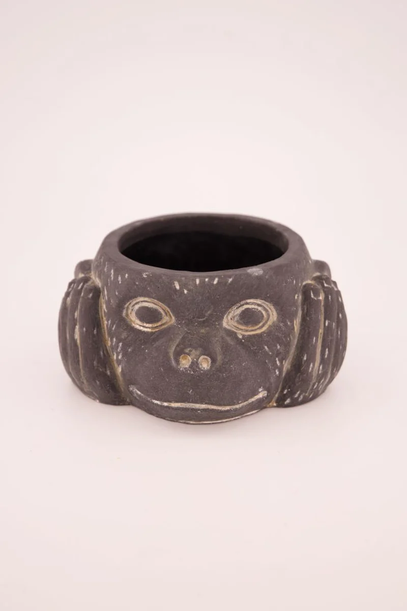 Planter cement 19x17x9cm Dark grey