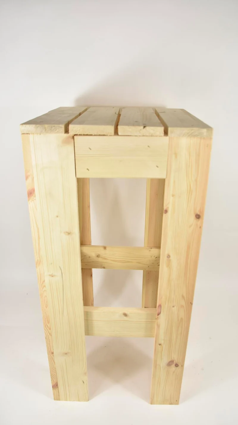 Kruk hout naturel 40x40x80CM