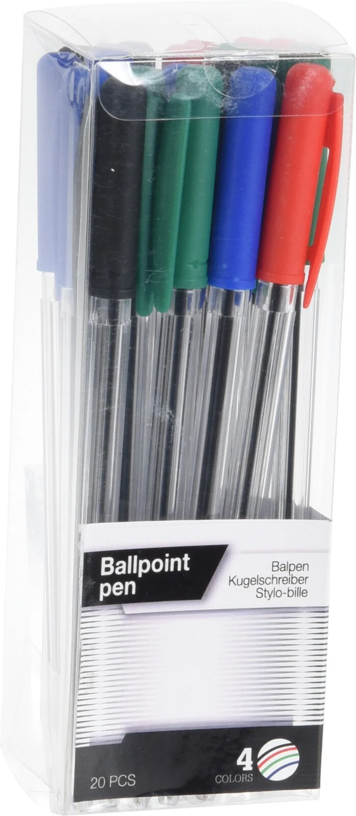 BALPEN SET VAN 20STS 4 KLEUREN