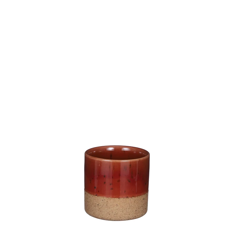 Lago pot rond d.rood - h7,5xd7,5cm