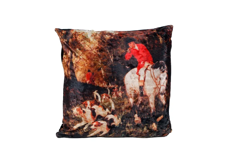 Kussen "The Hunt" stof 40x40x15cm