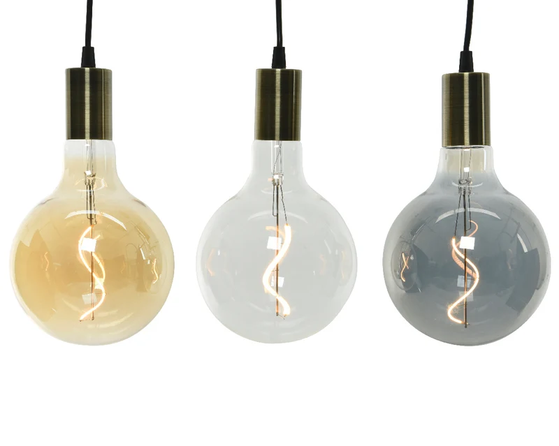 Bulb glass outdoor 3col assorted warm white D15 H26cm