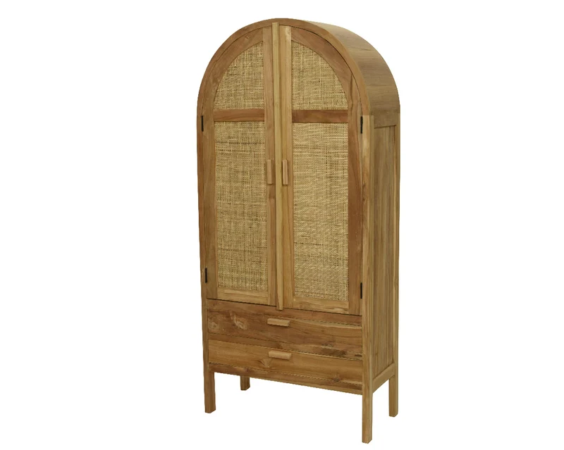 Cabinet teakwood indoor natural 38x80x173cm