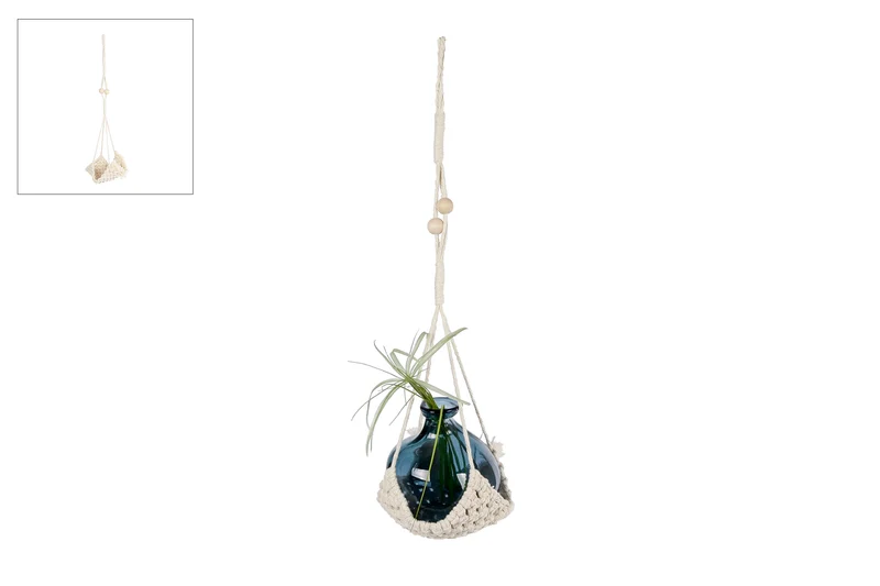 Hanger "Macrame" stof 24x24cm (excl. inhoud)