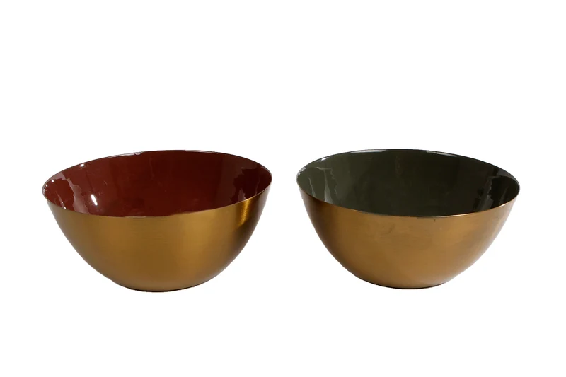 Schaal "Els" grijs/roze assortie 14x7x6cm
