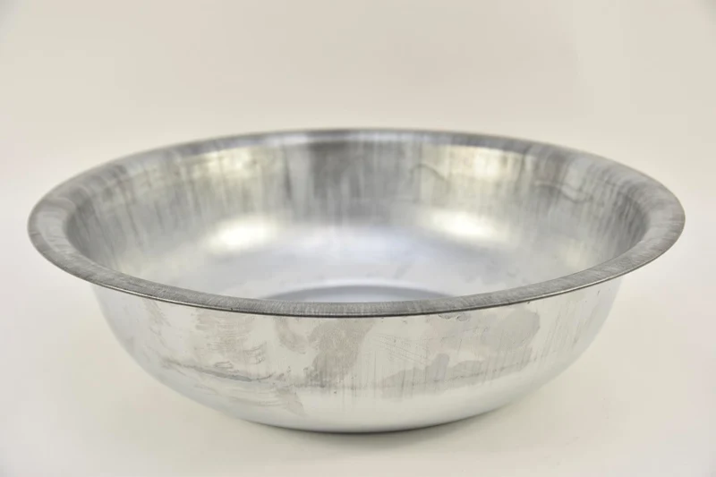 Zinkschaal rond naturel D48 H13cm