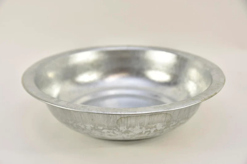 Zinkschaal rond naturel D29 H8cm