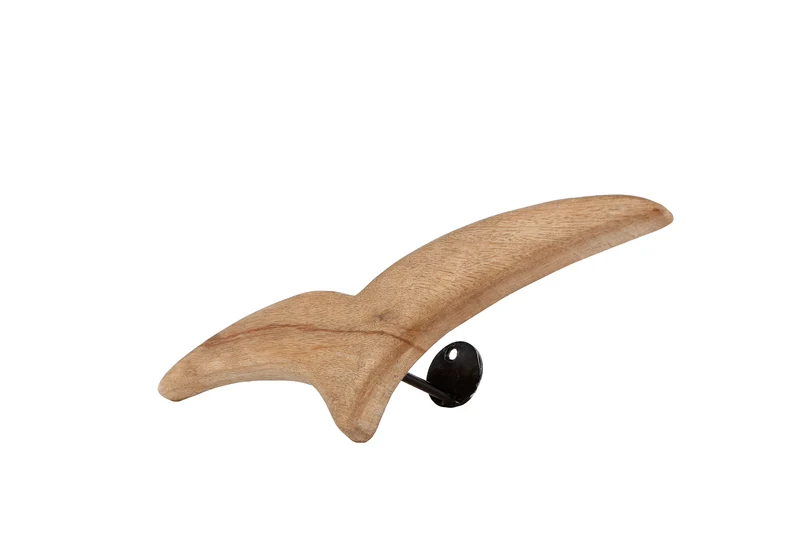 Sculptuur "Starling" S naturel hout 6,5x23,5x6,5cm