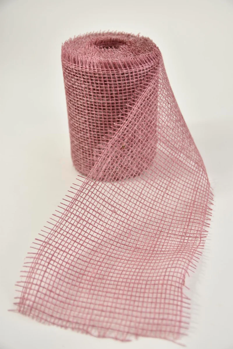 Rol jute 15cm 10mtr Pink Rose