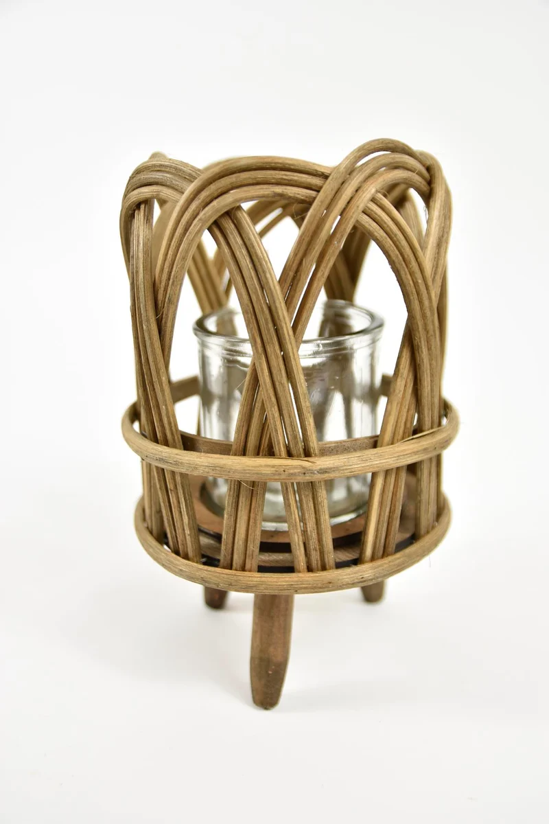 Willow Tealight Holder Nugu 15cm Natural
