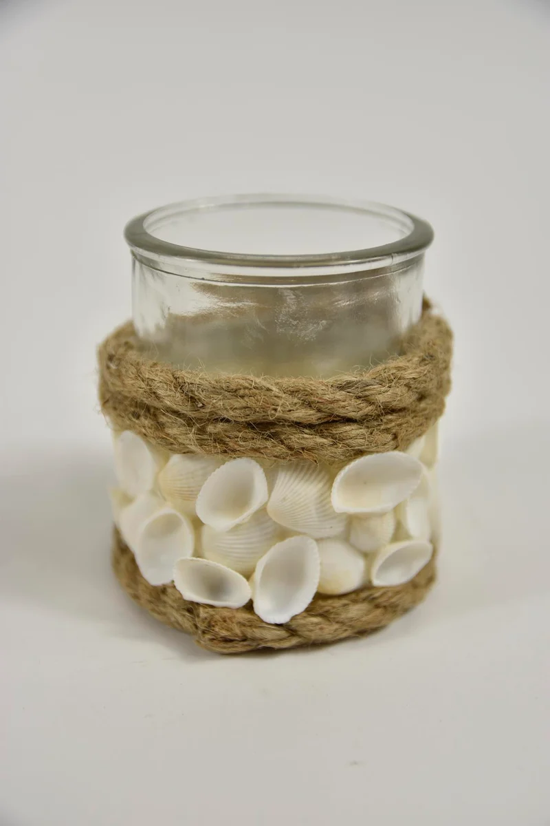 Tealight Holder Shells D12 H10cm Natural