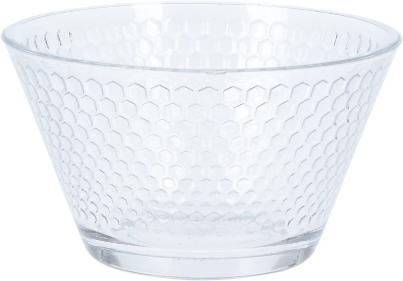 SCHAAL GLAS SET VAN 3 STUKS GERIBBELD D11 H7CM