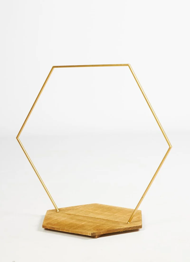 Flower base metal 58.5x31.5x52cm Gold-wash