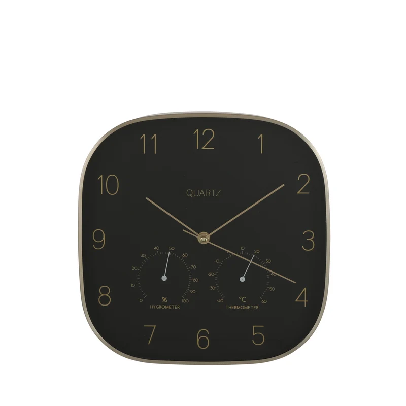 Andy wandklok zwart - l29xb4,5xh29cm