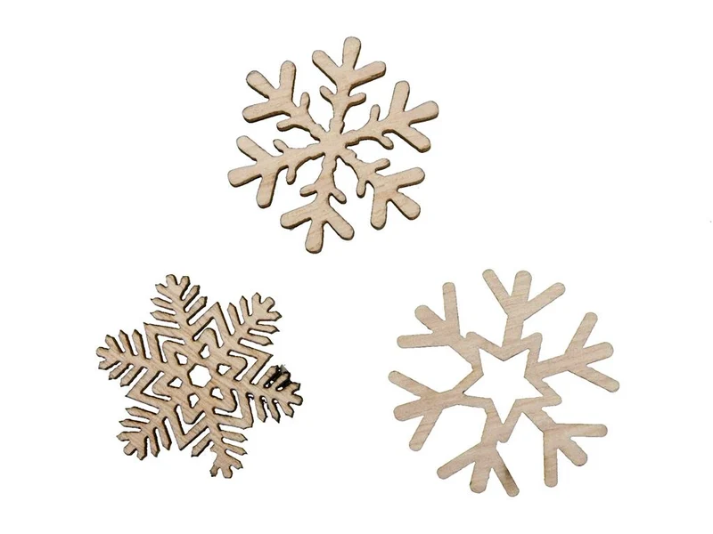 cb. 72 wooden icicles 3 ass. Natural 4 cm