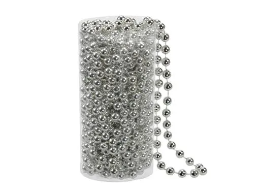 tube beadgarland 8 mm silver 8 meter