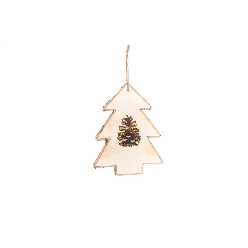 Hanger Tree w/Burned Cones 20X15cm Natural
