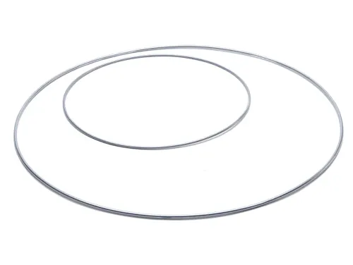 Metal ring 80cm silver (hollow tube) - PER STUK