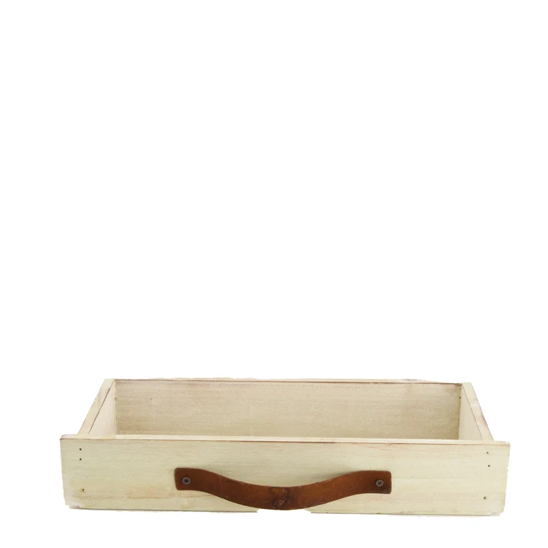 Drawer wood 28x12x5cm Antique Natural-wash