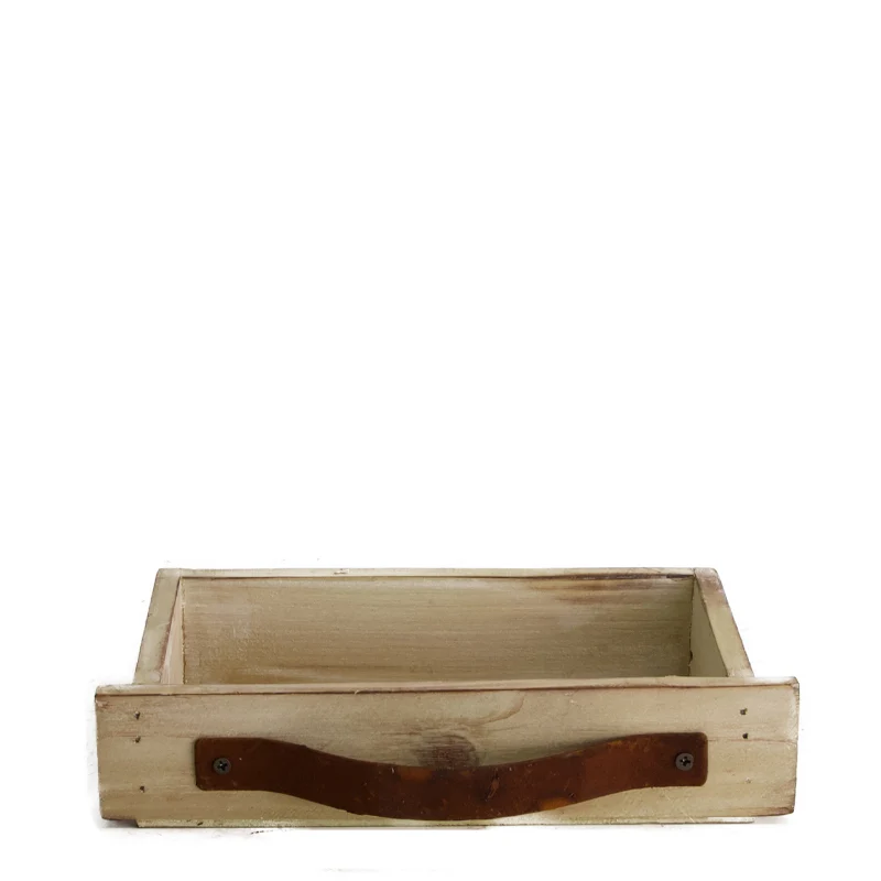 Drawer wood 19x10x4cm Antique Natural-wash