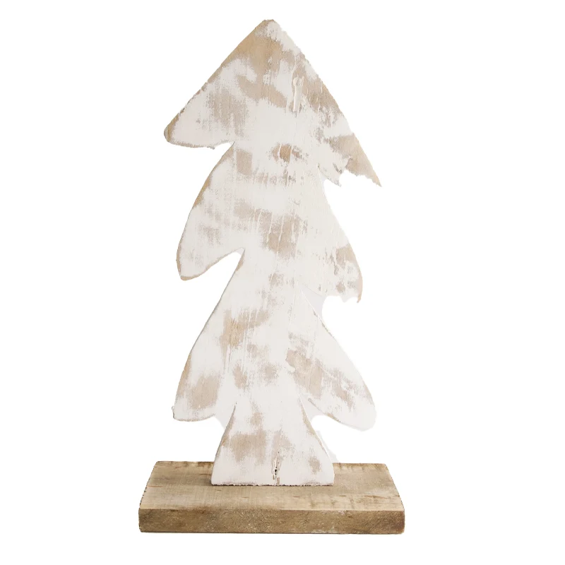 Tree historic wood 78x23x14cm White