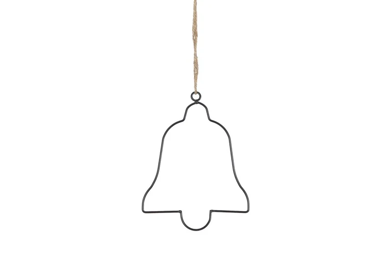 Hanger frame bell metal 16.5x21cm Black