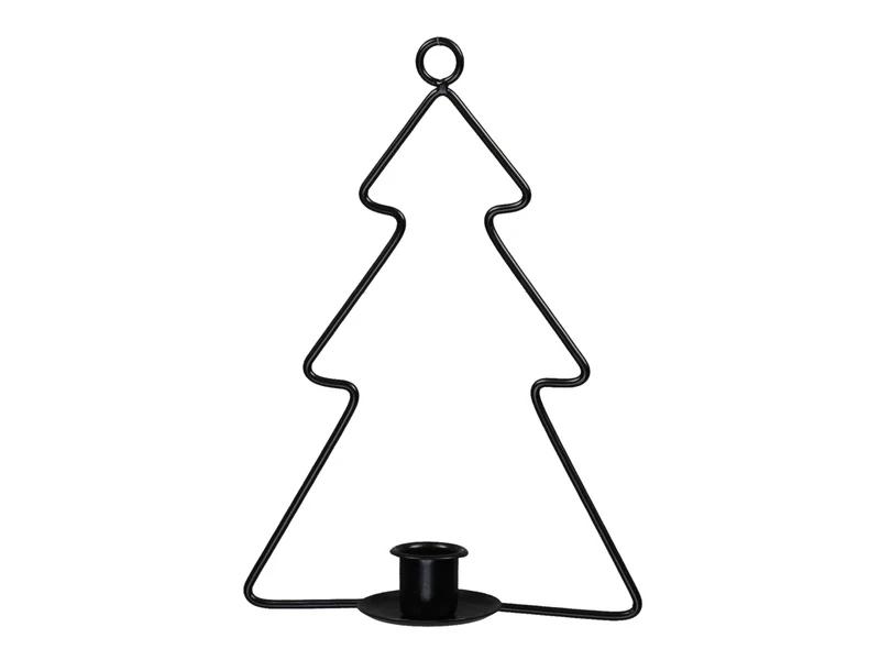 pc. 1 metal candle holder/hanger tree black 26 cm