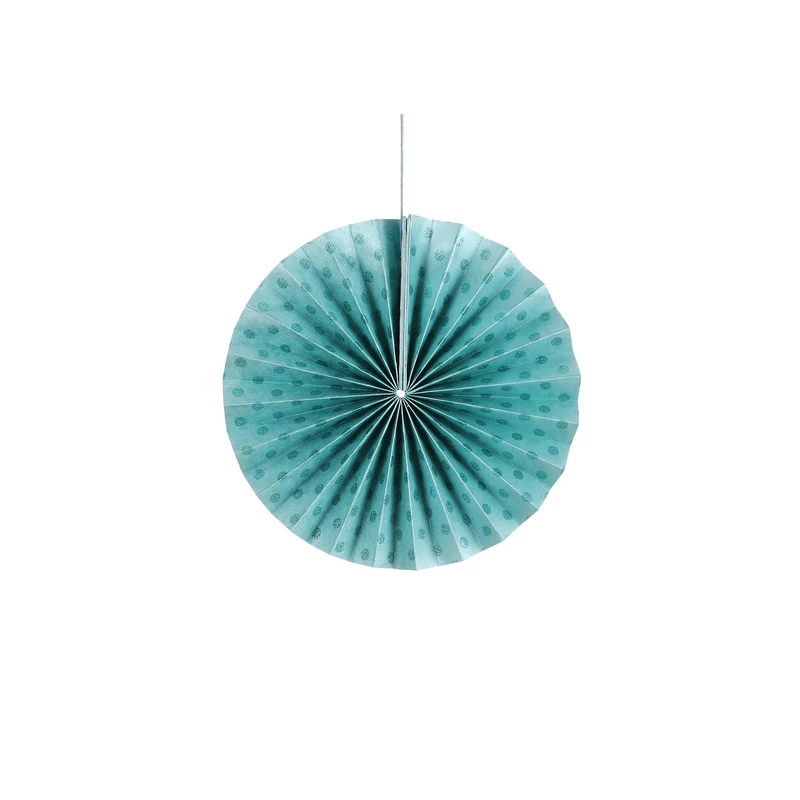 Waaier hangend groen glitter - h2,5xd30,5cm