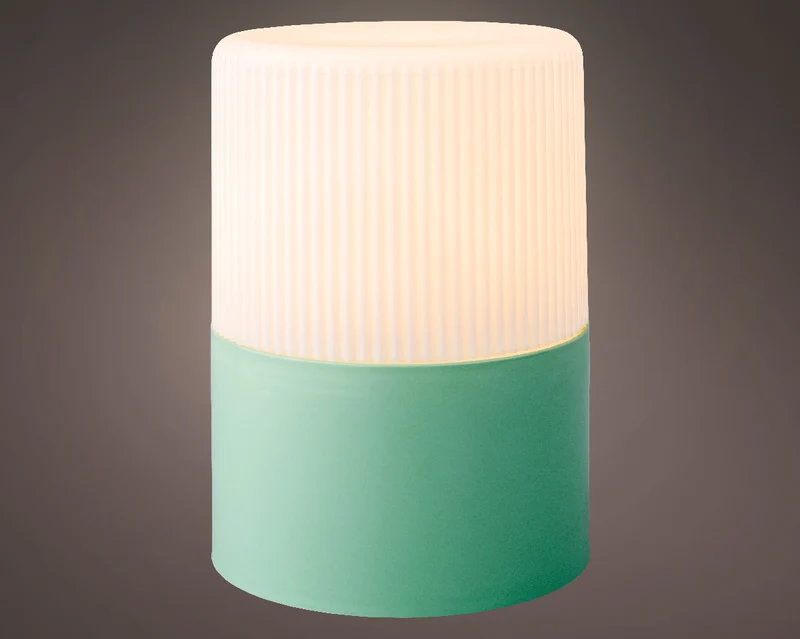 LED light plastic green steady BO outdoor white D15 H21cm 3 l