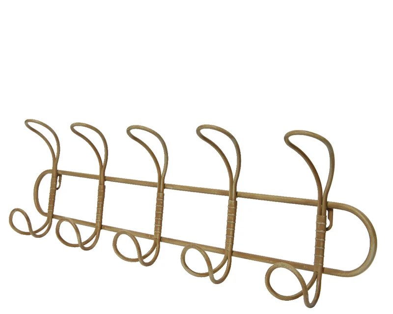 Coatrack iron gold 7x60x18cm