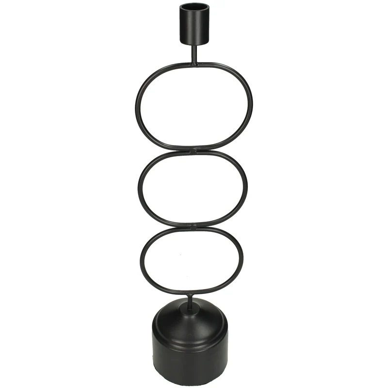 Candle Stick Metal Black 10.5x8.2x39.2cm