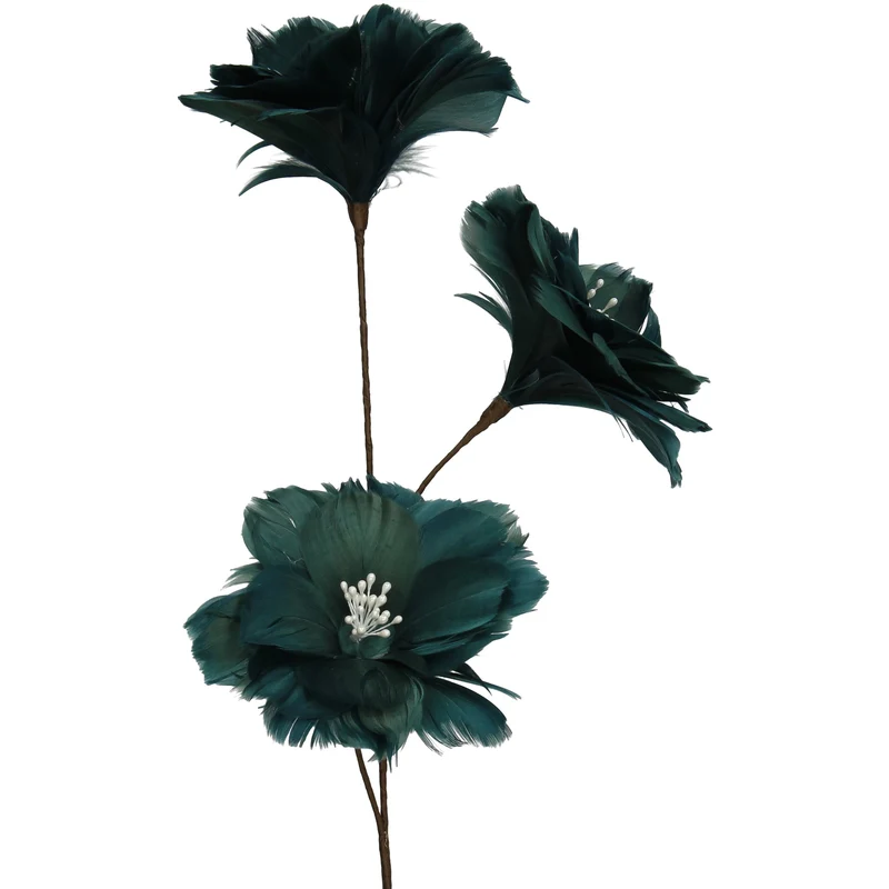 Spray Flowers Feather Blue 75cm