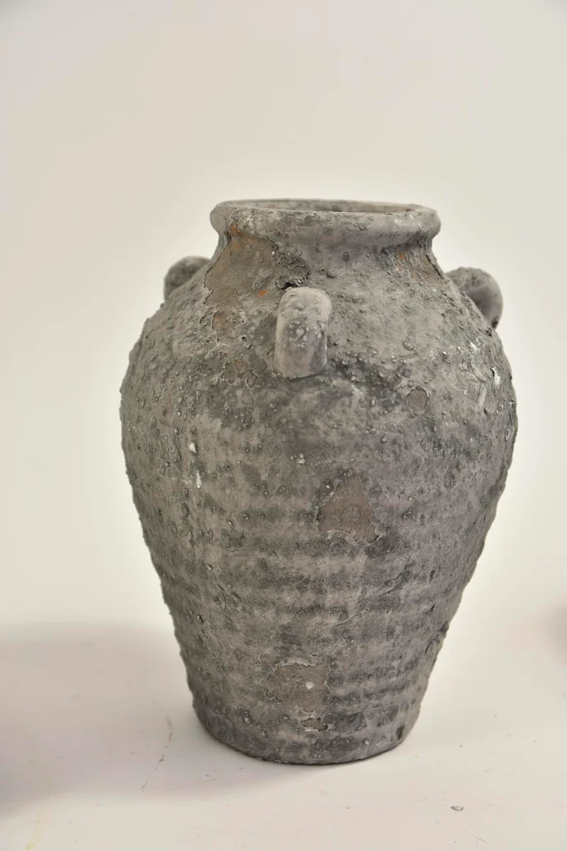 Kruik ''Raw'' met 3 oren 16x16x21cm Grey