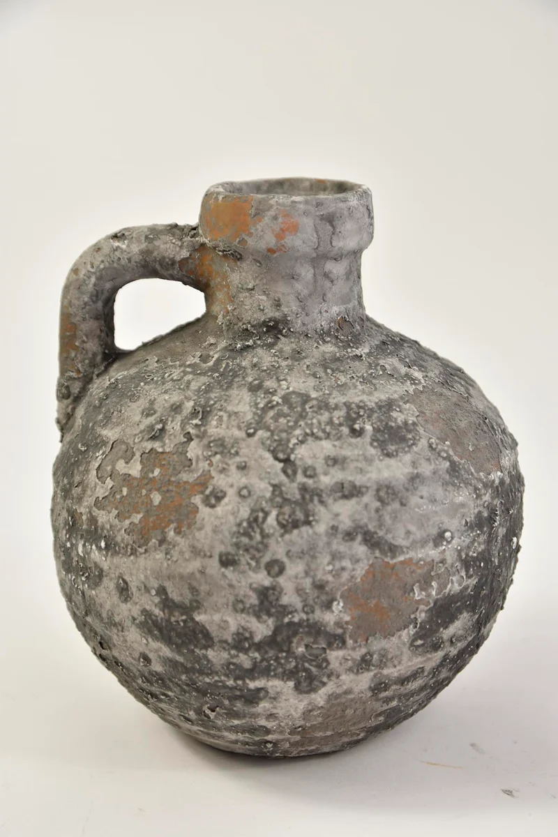 Bolkruik ''Raw'' met oor 16x16x19cm Grey