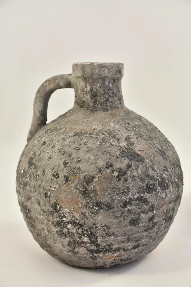 Bolkruik ''Raw'' met oor 26x26x32cm Grey