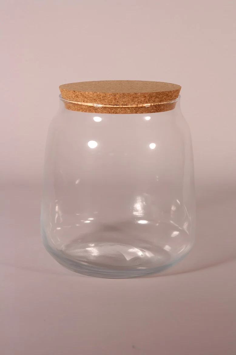 Glass ''Zef'' smal D-16 H-17 cm with corck