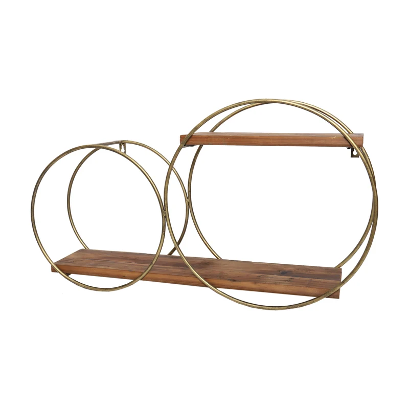 Wall Shelf Balku 79cm Natural/Gold
