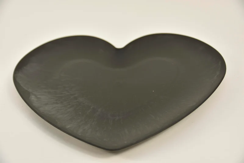 Bord Hart Plat Grijs 36x33x2cm