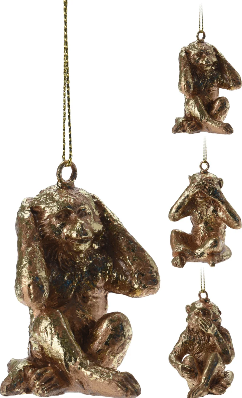 AAP HANGDECO 5,5CM GOUD 3 ASSORTIE POLYESTER